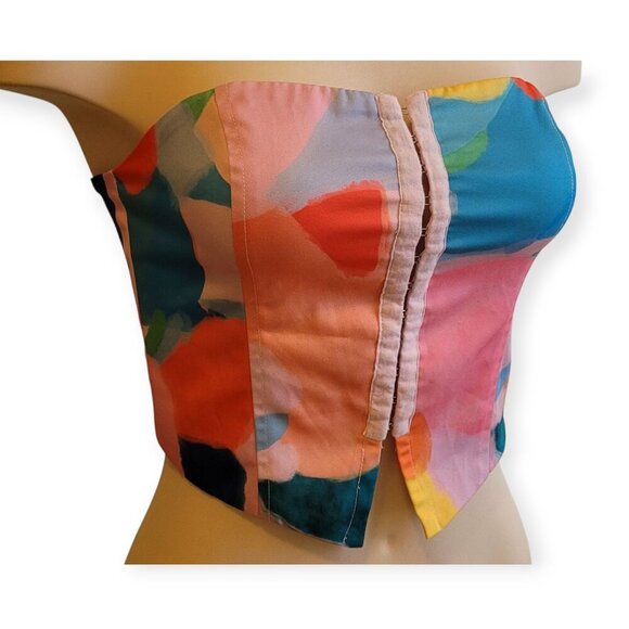 Princess Polly Love All Corset Strapless Multicoloured Top size 4 EUC - Picture 8 of 16